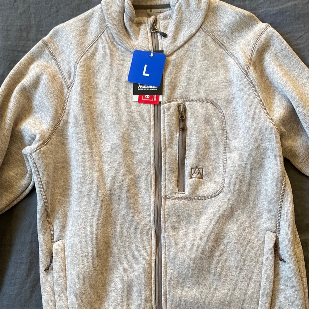 Avalanche Heather Gray Zip-Up Jacket